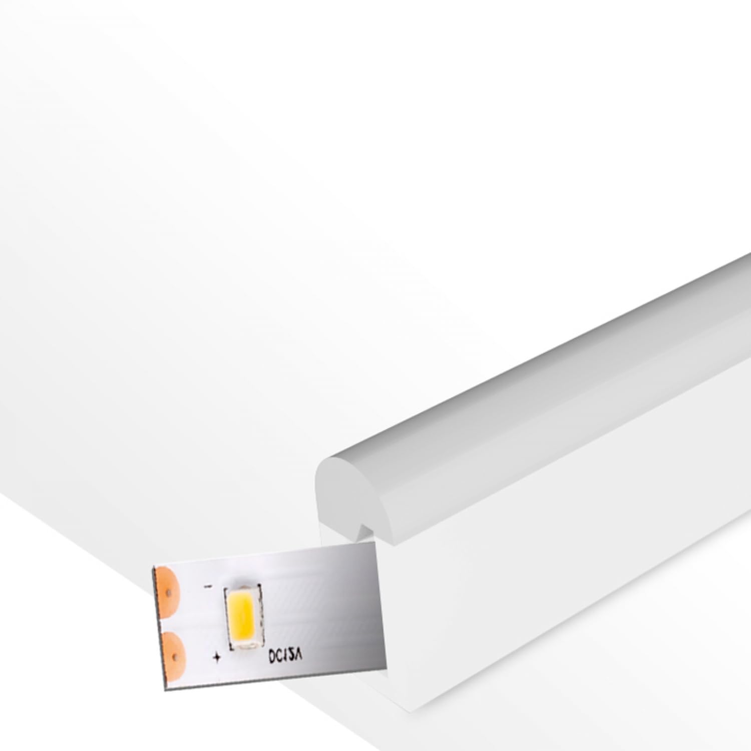 PRENDELUZ Funda de Silicona 13x6 para Tiras LED - 20 metros, protección contra humedad y temperatura, ideal para instalaciones de iluminación.
