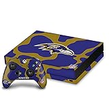 Superdünn und superleicht Head Case Designs Offizielle Zugelassen NFL Kuh Baltimore Ravens Matte Vinyl Haut Gaming Aufkleber Abziehbild Abdeckung kompatibel mit Xbox One X Console and Controller Bundle