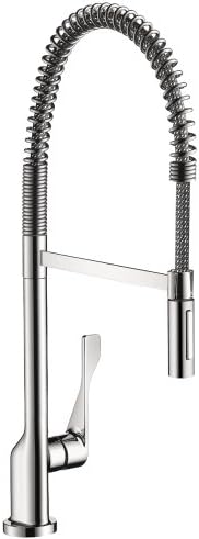 AXOR Citterio Luxury 1-Handle 25-inch Tall Kitchen Faucet with with QuickClean in Chrome, 39840001,15.13 x 2.50 x 12.88 inches