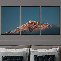 3 Piece Framed Canvas Wall Art Mountain Top Landscape Canvas Prints Home Artwork Decoration for Living Room,Bedroom - 16