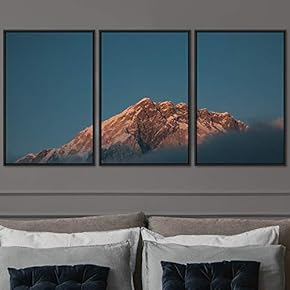 signwin 3 Piece Framed Canvas Wall Art Mountain...