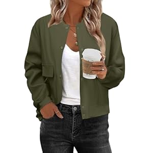 Zeagoo Women Bomber Jacket Casual B...