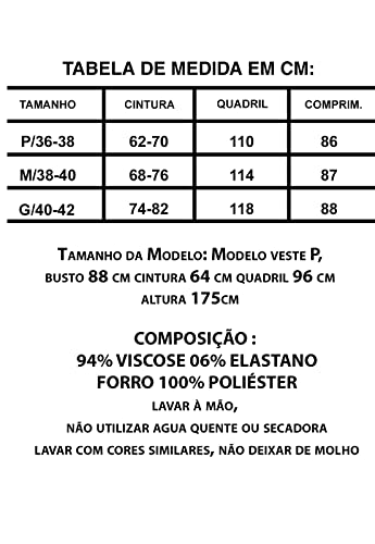 Saia Midi Rodada Lisa de Malha Viscose Sob (P, Branco)
