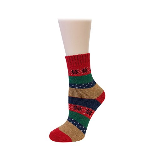 Image of Bowbear Women's 5-Pair Vintage Pattern Wool Socks