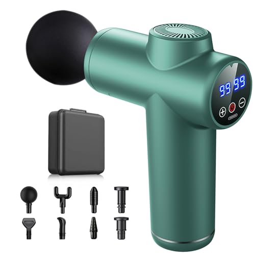 Bizcasa Massagepistole,Muskel Massagegerät mit 99 Geschwindigkeiten,8 Massageköpfen LCD Touchscreen 29900 U/min,Massage Gun mit USB C und Aufbewahrungsbox,für Massage Muskelentspannung (Grün) Bizcasa Massagepistole,Muskel Massagegerät mit 99 Geschwindigkeiten,8 Massageköpfen LCD Touchscreen 29900 U/min,Massage Gun mit USB C und Aufbewahrungsbox,für Massage Muskelentspannung (Grün)