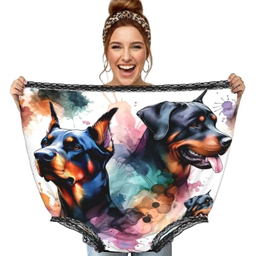Cadeau humoristique culotte géante imprimé aquarelle de chiens