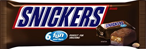 SNICKERS Fun Size Chocolate Candy Bars 3.4-Ounce 6-Count Pack (Pack of 24)