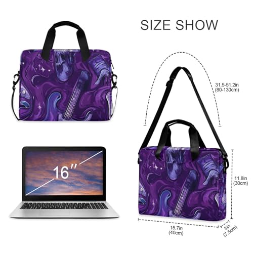 Funda para laptop portátil con correa morada 15.6 pulg miniatura 5