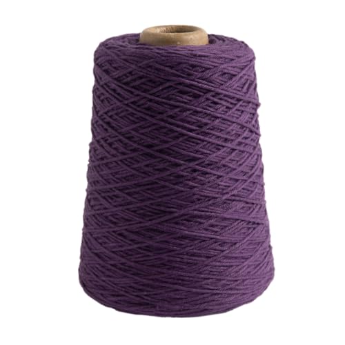 Image of Knit Picks Dishie Purple Worsted Weight 100% Cotton Yarn for Dishcloths | 400g cone of soft solid colored knitting yarn in Mulberry color for crocheting, machine washable.