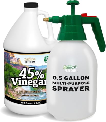 Nature's Freedom 45% Concentrated Vinegar, 1 Gallon with Garden Pump Sprayer