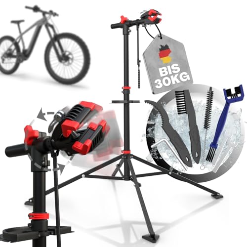 Tarpofix® Fahrrad Montageständer bis 30kg | Profi Fahrrad Reparaturständer | Montageständer für Fahrräder & E-Bike | Schwerlast Fahrradhalter Ebike | Fahrradständer Reparatur | Fahrradmontageständer