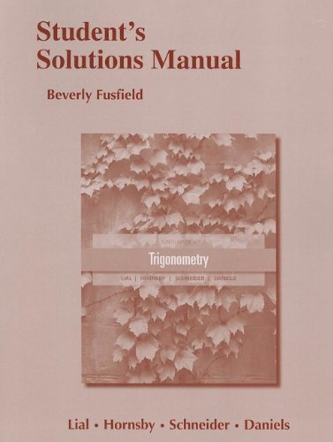Student's Solutions Manual for Trigonometry