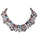 Jerollin Crystal Rhinestone Statement Necklace, Vintage Chunky Chain Choker Collar Bib Statement Necklace Fashion Costume Jewelry Necklaces for Women