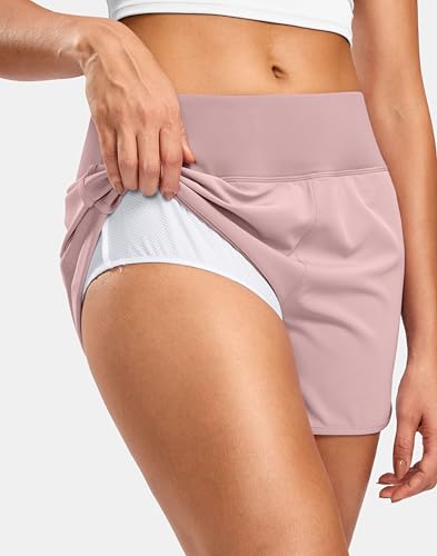 Image of G Gradual Women's Running Shorts with Mesh Liner 3 inch Workout Athletic Shorts for Women with Phone Pockets
