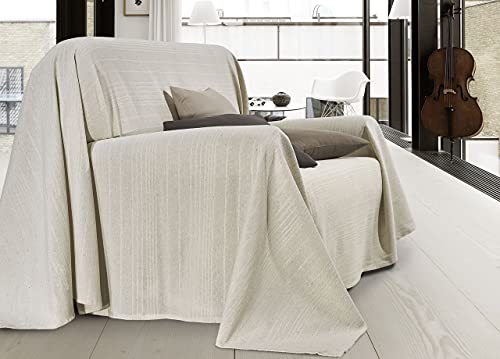 BIANCHERIAWEB Möbel-Überwurf, Mehrzweck-Überwurf, Baumwolle, Modell Sharane, Möbel für 1 Quadrat