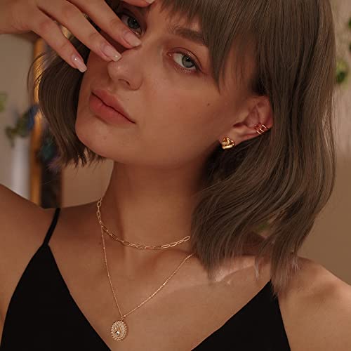 Image of MEVECCO Dainty Pendant Layered Necklaces for Women