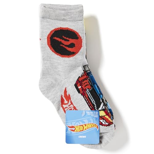 Hot Wheels Boys' Race Car 5 Pack Crew Socks2