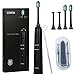 limpieza dental, Limpieza Dental Cepillos Dentales, Limpieza de los Dientes Bucal Limpiador con 2 Modos de Cepillado, 4 Recambio Cabezales kit Limpieza Dental 5 in 1 (negro)