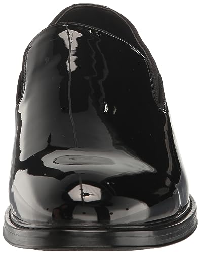 Nunn Bush Men's Centro Flex Plain Toe Slip on Formal Black Patent Loafer2