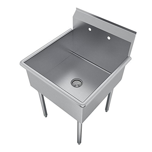 Elkay Dependabilt Stainless Steel 27" X 27-1/2" X 42" 18 Gauge One Compartment Budget Sink With Stainless Steel Legs #TOP5