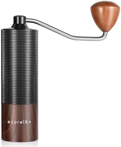 ECORELAX Manual Coffee Grinder - Precision Grinding, Portable, Durable Design for Coffee Aficionados - Enhance Your Brewing Experience