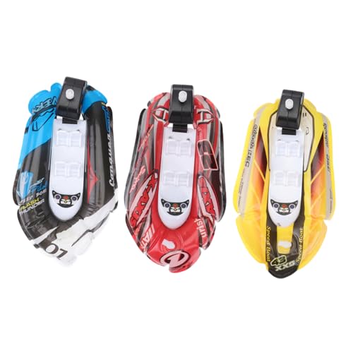 SUPVOX 3 Mini Barche Vela Gonfiabili per Bagno Giocattoli Divertenti Colori Giallo Sicuri e Creativi per Bagnetto Infantile