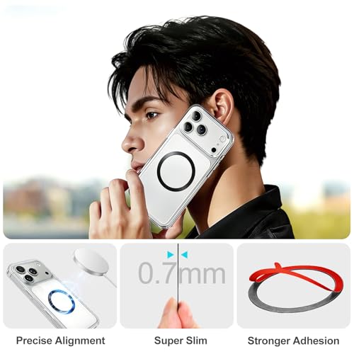 WONLIVE MagSafe Metal Ring Stickers, 4 Pcs (Black) - Image 6