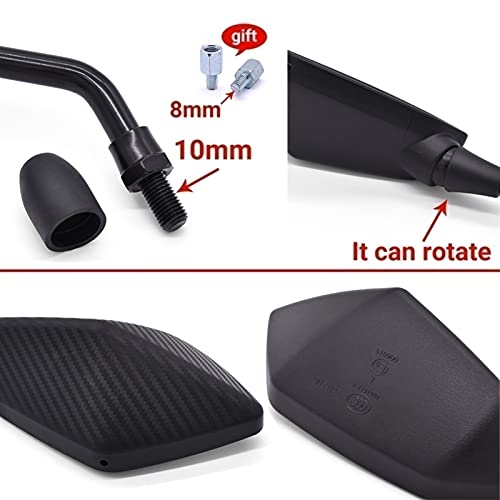 Espejo convexo de alta resistencia compatible con scooter MBK Nitro 6