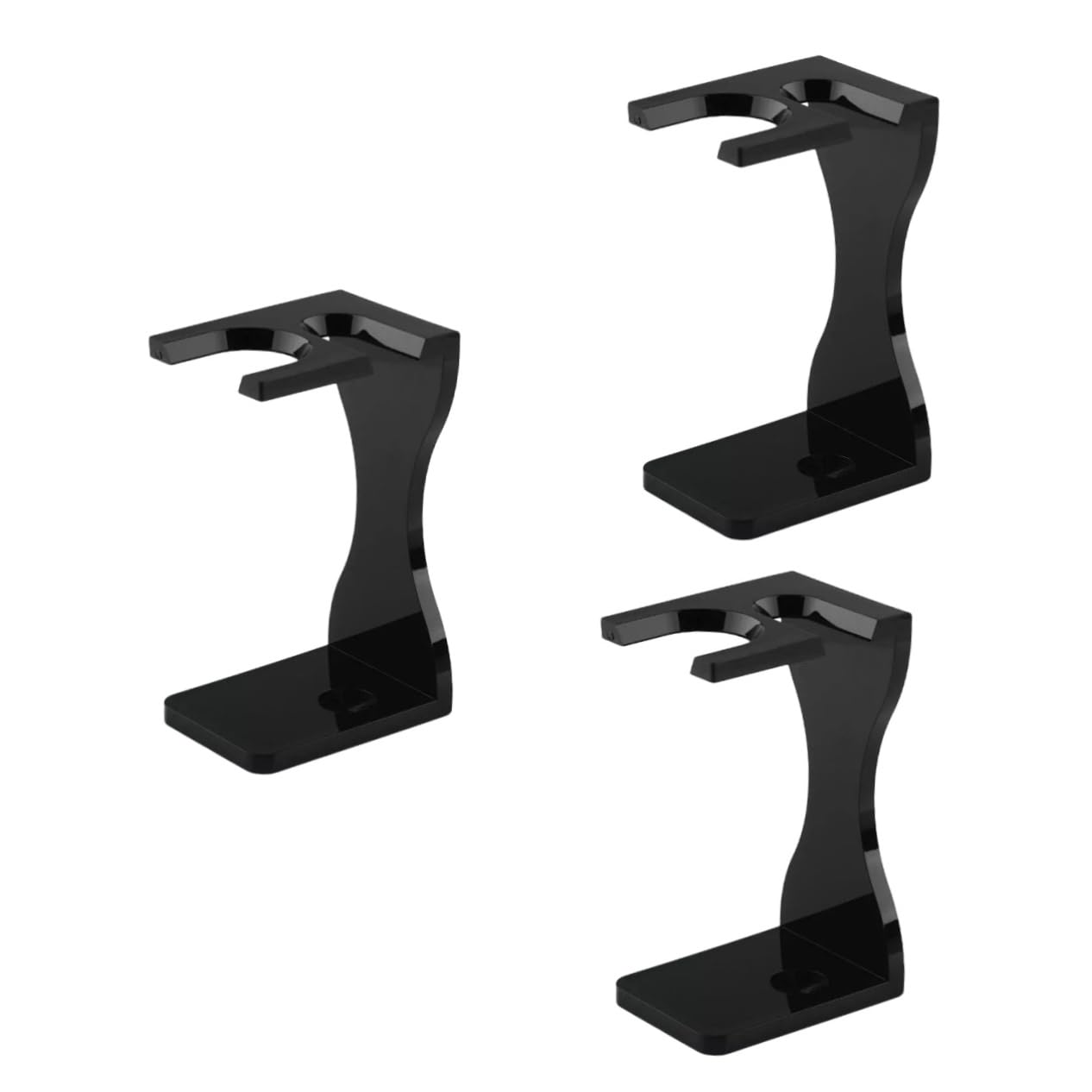 minkissy 3pcs Beard Brush Stand Shaving Brush Holder Razor Display Holder for Home