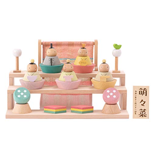 (Smileまーけっと) 雛人形 お雛様 収納 ミニ 木製 Puca プーカのひなにんぎょう BASIC 基本セット オリジナル 名前札つき 日本製