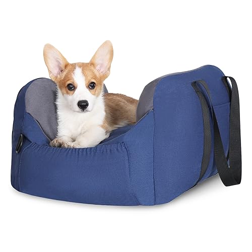 Dog Car Seat – Waterproof Dog Seat for Car, Lookout Dog Booster Seat with Storage Pockets, Safety Pet Leash and Cozy Cotton Fillers, Sturdy Small Dog Bed for Carrier UP to 25 Lbs Dog Car Seat – Waterproof Dog Seat for Car, Lookout Dog Booster Seat with Storage Pockets, Safety Pet Leash and Cozy Cotton Fillers, Sturdy Small Dog Bed for Carrier UP to 25 Lbs