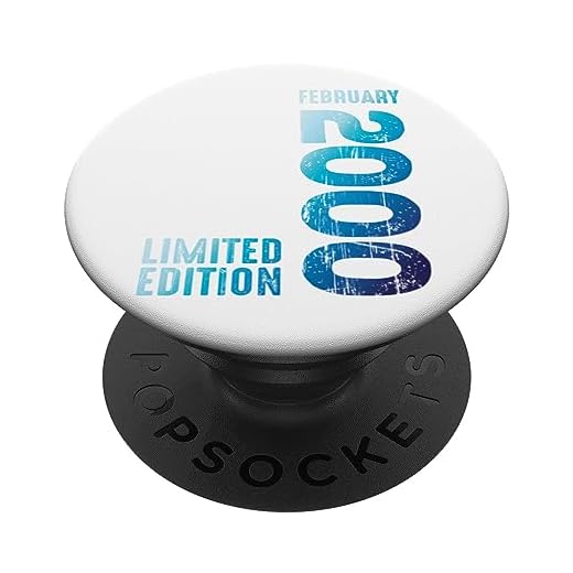 Febrero 2000 Año 2000 Retro 2000 Vintage 2000 Edición PopSockets PopGrip Intercambiable