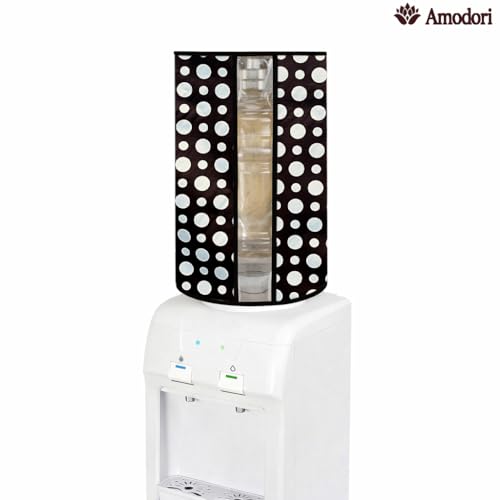 Image of Multicolor 20 Litre Water Dispenser Bottle Cover | Waterproof & Dustproof PVC Fabric | Reusable Protective Cover for 20L Water Can (polka-12)