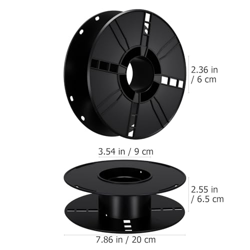 Carrete de cable de plástico portátil negro con diseño de placa para camping 4 piezas 3