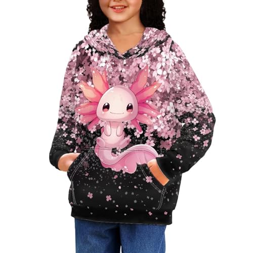 POLERO Cute Hoodie Girls' Hoodies 6-16 Years Pullover Sweatshirts for Boys Casual Running Shirts with Pocket3