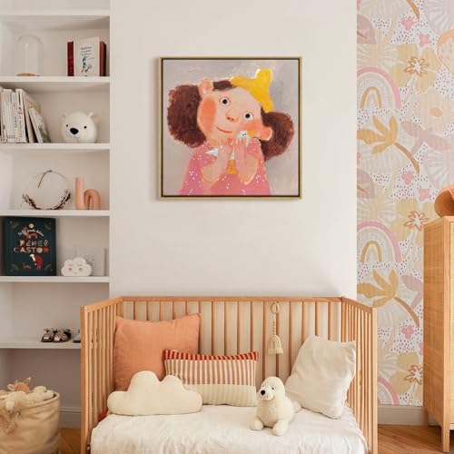 Image of 10x10 Floating Frame for Canvas Painting,0.9 inch Deep,Natural Woodgrain