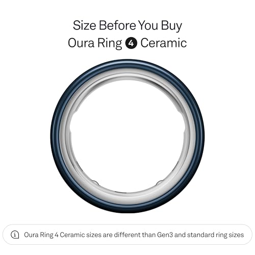 Image of Oura Ring 4 - Ceramic Midnight - Size 15 - Sleep, Activity, Women's Health, AI Advisor, Up to 8 Days of Battery Life, Size Before You Buy, Android & iOS Compatible