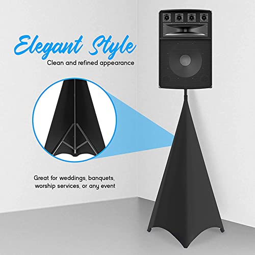 Cwmiibili Universal Dj Light Speaker Stand Skirt Tripod Scrim Cover with Stretchable Polyester Material, 6 Pcs - Thumbnail 2