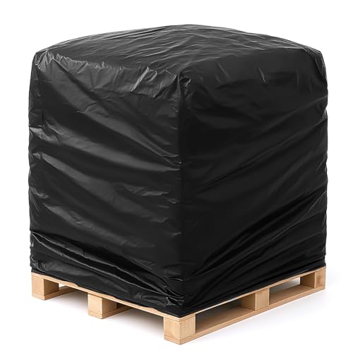 Dansydaisy 10 Pack 3 Mil Pallet Covers 75 x 55 x 53 Pallet Cover Bags Outdoor Waterproof Tarp Bags for Moving Shipping Strength Polyethylene Indoor Storage Protection