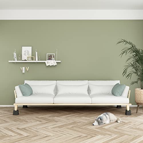 Ahasolid Bed Risers 2 Inch Heavy Duty, Furniture Risers For Bed Frame, Couch, Desk, Chair, Lifts Up To 1,500 Lb, Set Of 8, Black #TOP2