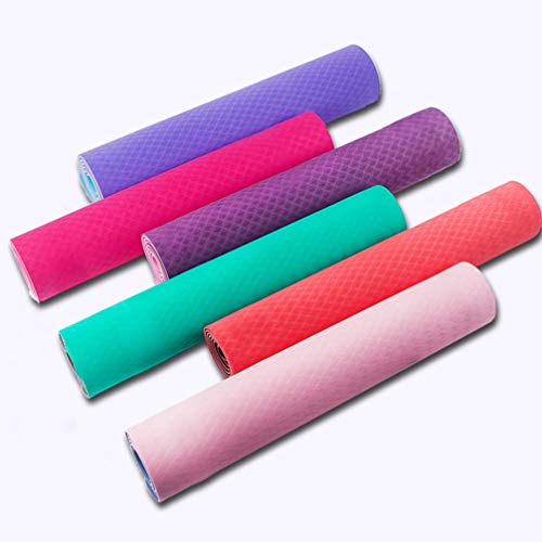CLISPEED Tapete de Ioga Eco Friendly Tpe Antiderrapante Tapetes de Yoga para Yoga Pilates Fitness Es