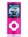 32GB Lettore MP3, Tabmart Metal Hi-Fi Capacità Di Musicale Portatile Lettore MP4 Ad Alta Risoluzione Con 1,8 Pollici Schermo MP3 Lettore Multifunzione 18 Ore Di Riproduzione Continua, Rosa