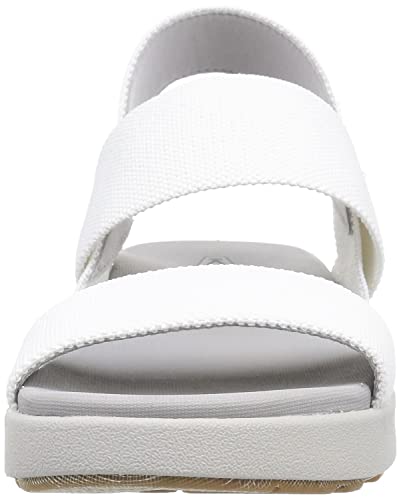 KEEN Sandália feminina Elle com tira traseira e bico aberto, Branco/Vapor, 7