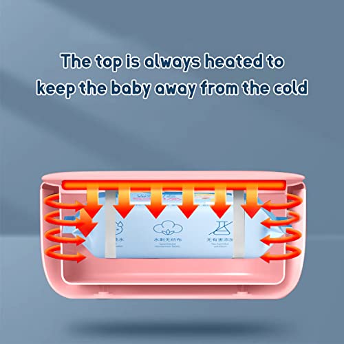 Wipe Warmer with Digital Display,Large Capacity Wipes Dispenser, 3 Modes of Temperature Heating Control,Warms Quickly and Evenly, Comfort and Safety for Baby（Pink) - Thumbnail 3
