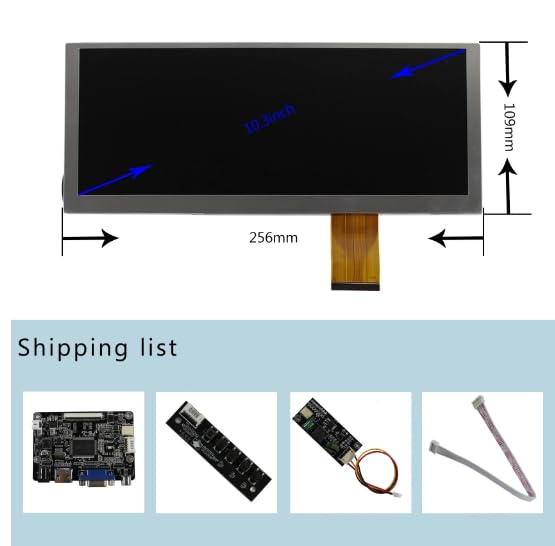Original 10.3inch LCD Display CLAA103WA01XN / CLAA103WA01 XN 1280x480 IPS LCD for BMW W5-series Navigation LCD Screen