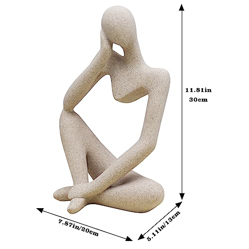 Estatua pensador de resina de arenisca tamaño XL miniatura 3