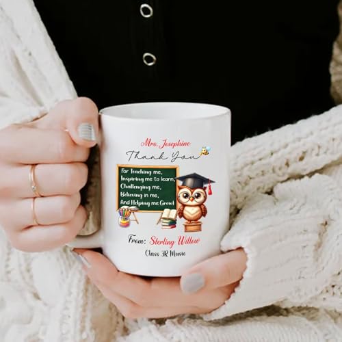 Taza de café personalizada para profesor de cerámica 11 oz miniatura 5