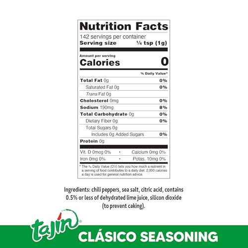 Image of Tajin Clasico Seasoning with Lime, 5.01 oz ℮ 142 g, 24 Pack