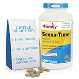 Senna-Time Generic for Senokot Natural Vegetable Laxative Senna 8.6 Mg 1000 Tablets per Bottle