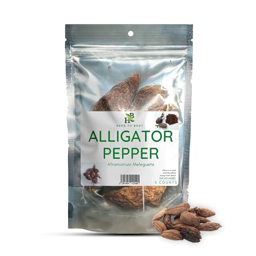 Herb To Body Alligator Pepper African – 5 Pieces, Wildcrafted Alligator Pepper from Nigeria for African Cooking and Traditional Use